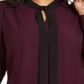 Calvin Klein Women's Plus Tie Neck Top Purple Size 3XL