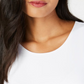Alfani Womens Sleeveless Jewel Neck Top - White Size M