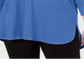 Calvin Klein Women's Cold Shoulder 3/4 Sleeve Jewel Neck Hi Lo Top Blue Size 3X