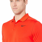 Nike Men's  Solid Collared Polo Shirt Orange Size Small