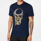 INC Men's Beaded Melting Skull T-Shirt  Blue Size Large