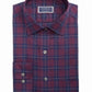Club Room Men's Classic Regular Fit Stretch Twill Houndstooth Plaid Dress Shirt Red Size 15X32X33