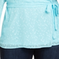 Charter Club Women's Plus Surplice Textured Top Blue Size 2X