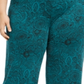 Ny Collection Women's Plus Size Printed Pull-on Pants Green Size 3X