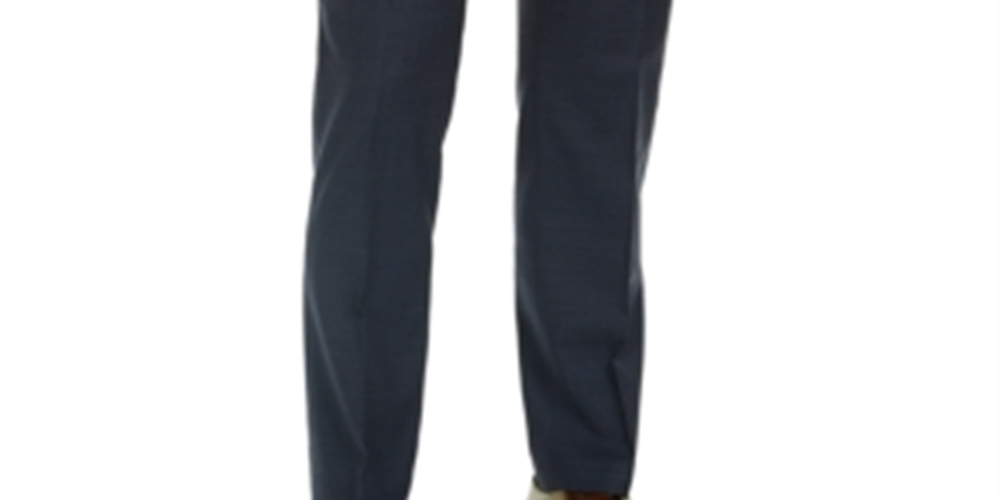 Tommy Hilfiger Men's Modern-Fit Navy Mini Grid THFlex Suit Pants Navy Size 44X30