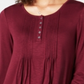 Style & Co Women's Pintuck Top Wine Size Petite M