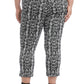 Karen Kane Women's Snake Print Piper Pants Black Size 3X