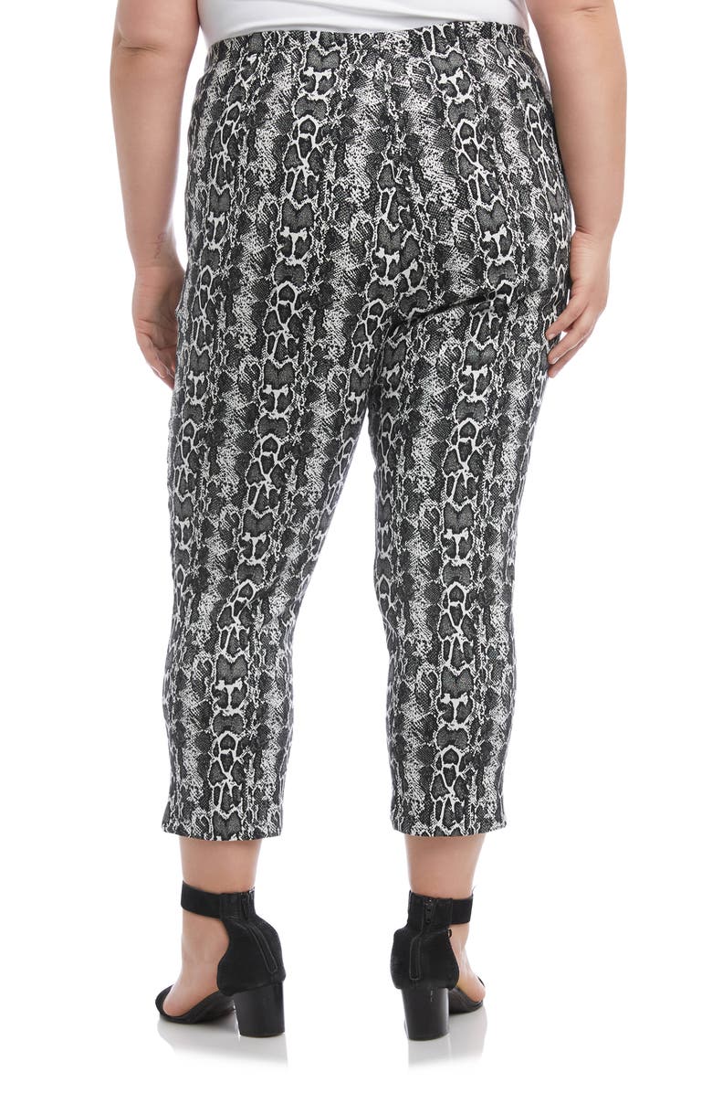 Karen Kane Women's Snake Print Piper Pants Black Size 3X