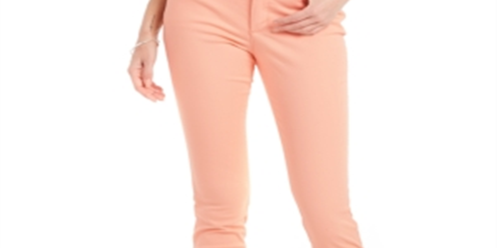 Charter Club Women's Tummy-Control Bristol Capri Jeans  Pink Size 14