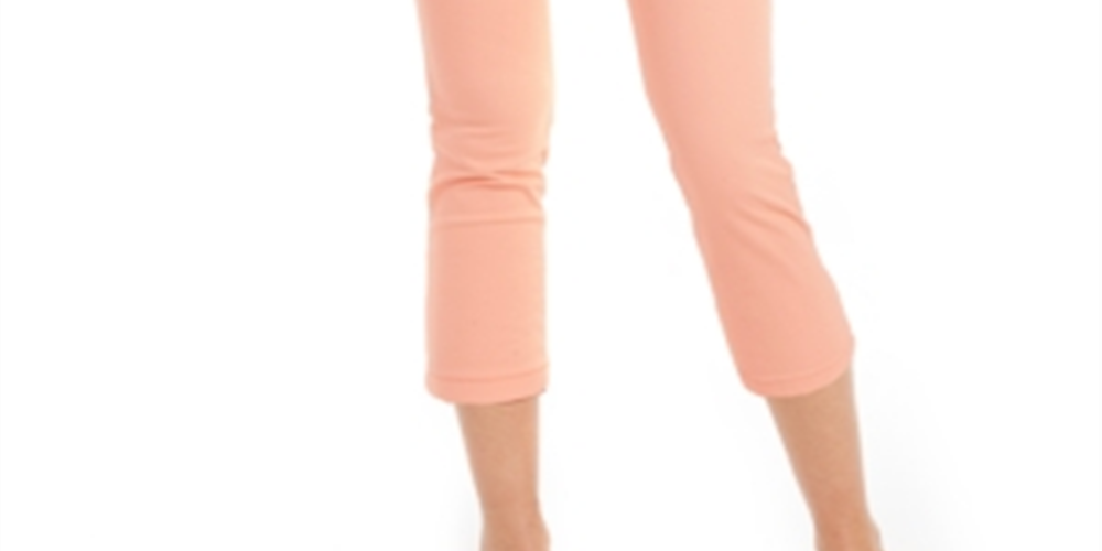 Charter Club Women's Tummy-Control Bristol Capri Jeans  Pink Size 14
