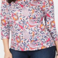 Charter Club Women's Petite Cotton Printed Top  Bright White Combo Size Petite M