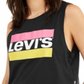 Levi's Women's Graphic Crop Tank Black Size Medium