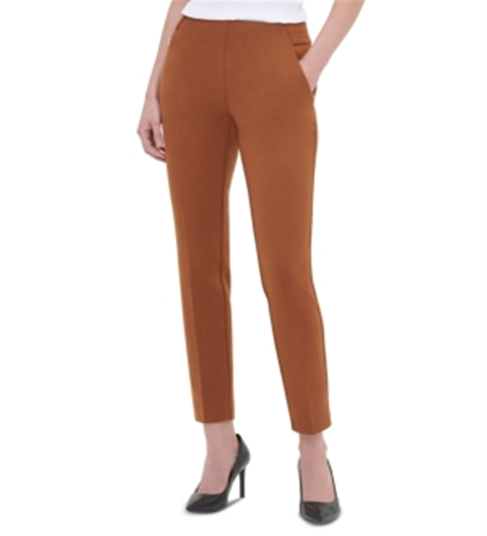 Calvin Klein Women's Pull on Pants Brown Size 8Petite
