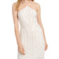 JUMP Women's  Spaghetti Strap Short Body Con Evening Dress White Size Small