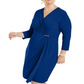 Charter Club Women's Plus Size Surplice Crossover Dress  Blue Size 0X