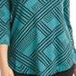 JM Collection Women's 3/4-Sleeve Cold-Shoulder Top  Green Size Small