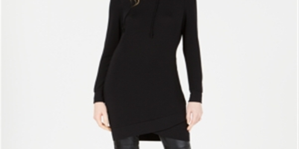 बार III महिलाओं की लंबी आस्तीन वाली क्रू नेक ट्यूनिक स्वेटर, काला, आकार XX-स्मॉल