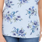 Karen Scott Women's Floral-Print Scoop-Neck Top  Blue Size Small
