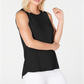 Ideology Women's Athletic Tie-Back Tank Top Black Size Largr