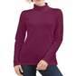 Karen Scott Women's Petite Cotton Turtleneck Top Purple Size Petite S