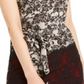 Michael Kors Women's Floral Cap Sleeve Crew Neck T-Shirt Black Size XX-Large