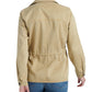 Lucky Brand Women's Stretch Pocketed Drawstring Double-breasted Trench Coat Brown Size S