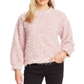 Vince Camuto Women's Teddy Knit Mock Neck Sweater Pink Size M