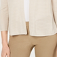 Alfani Women's Otto Textured 3/4 Sleeves Cardigan Sweater Brown Size Large