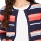 Charter Club Women's Striped Cardigan Blue Size 2XL