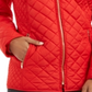 Charter Club Women's Quilted Jacket Red Size XL