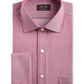 Tasso Elba Men's Herringbone Collared Work Dress Shirt Red Size 17X34-35