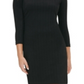 TOMMY HILFIGER Women's 3/4 Sleeve Knee Length Sheath Dress Black Size 8