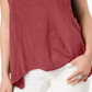 Style & Co Women's Handkerchief Hem T-Shirt Red Size Small