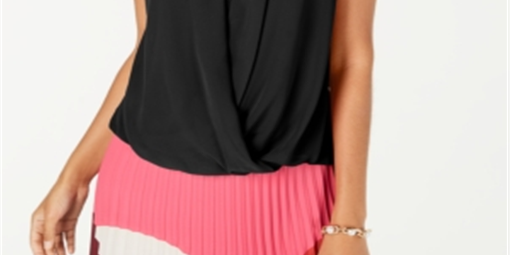 Alfani Women's Sleeveless Draped Front Top Black Petite Large