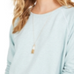 Style & Co Women's Contrast Stitched Sweatshirt Green Size Large