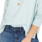 Style & Co Women's Contrast Stitched Sweatshirt Green Size Large