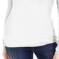 INC International Concepts Women's Ribbed Twist Front Sweater Top White Size Small