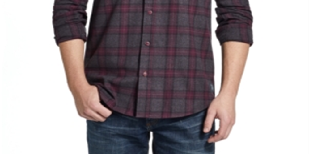Weatherproof Vintage Men's Brushed Flannel Plaid Shirt Red Size XXX-Large