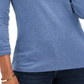 Karen Scott Women's Cotton Heather Long Sleeve Top Blue Size Small