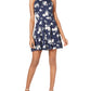 BCX Women's Juniors Sleeveless Halter Mini Dress Navy Floral Size Small