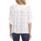 Karen Kane Women's Boho Ruffled Peasant Top White Size X-Large