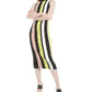 Bar III Women's Stripe Sweater Dress Black Size X-Small