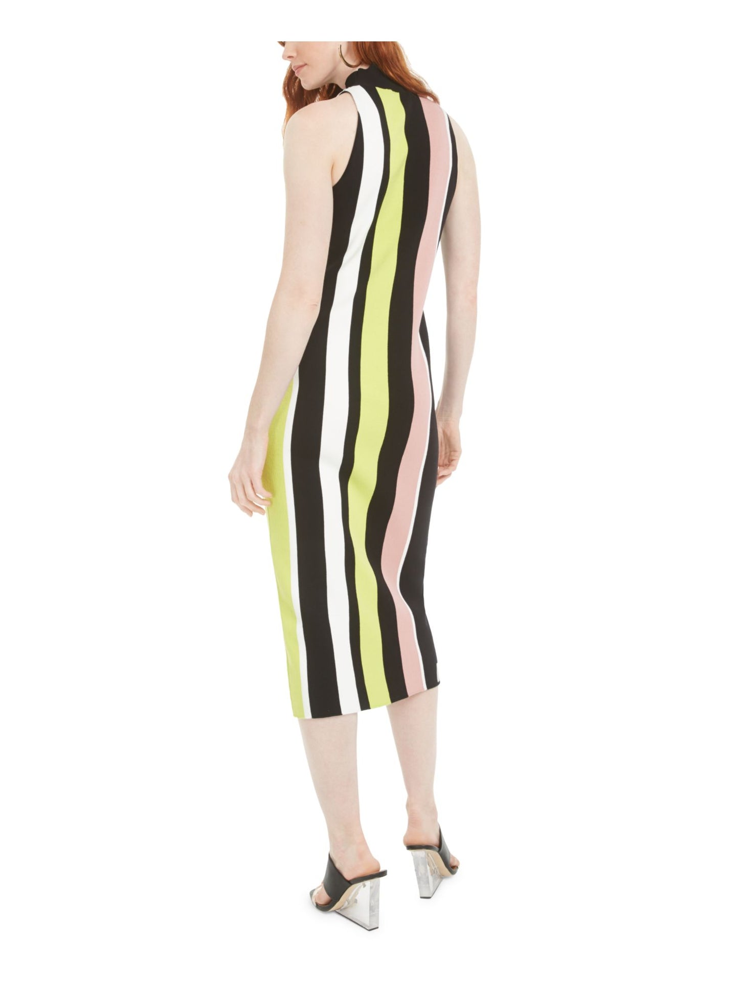 Bar III Women's Stripe Sweater Dress Black Size X-Small