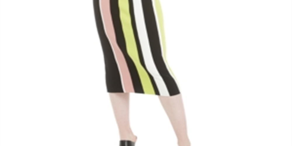 Bar III Women's Stripe Sweater Dress Black Size X-Small