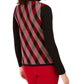 Anne Klein Women's Argyle Long Sleeve Turtle Neck Sweater Black Size Large