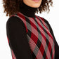 Anne Klein Women's Argyle Long Sleeve Turtle Neck Sweater Black Size Large