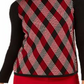 Anne Klein Women's Argyle Long Sleeve Turtle Neck Sweater Black Size Large