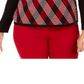 Anne Klein Women's Argyle Long Sleeve Turtle Neck Sweater Black Size Large