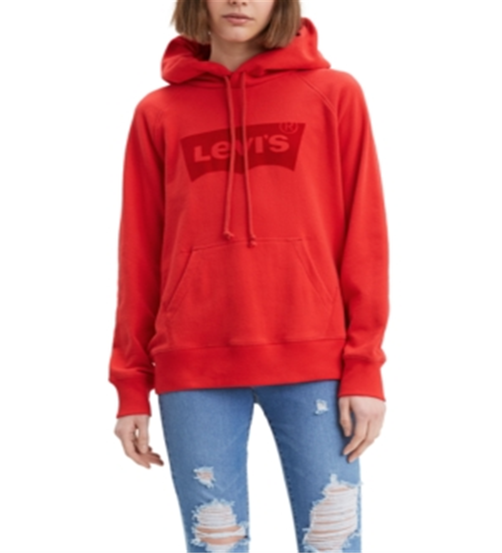 Levi's Women's Graphic Sport Hoodie Red Size XX-Large