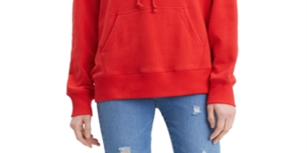 Levi's Women's Graphic Sport Hoodie Red Size XX-Large